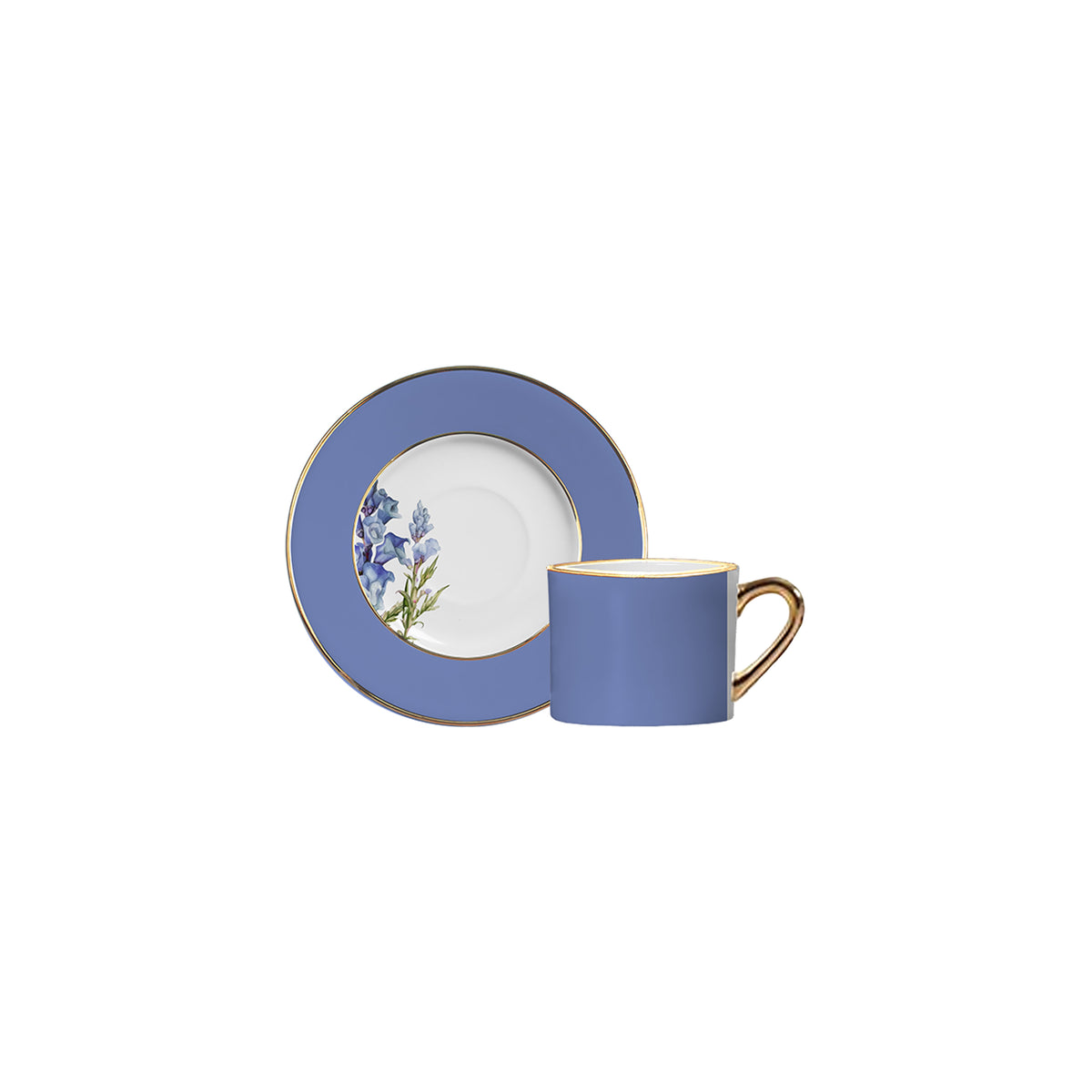 Xícara de Cafe Azul Coleção Boca de Leão