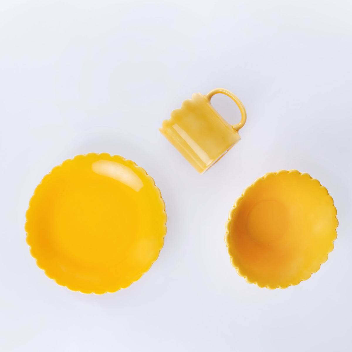 Aparelho De Café Da Manhã Izabel Amarelo - 12 Peças